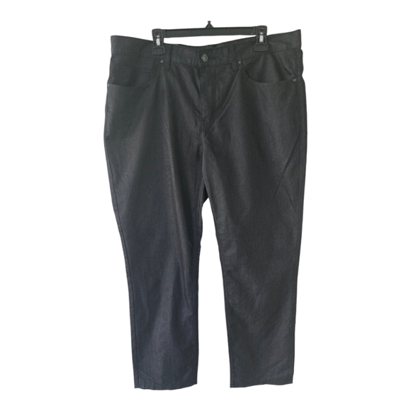 $80 Perry Ellis Chino Pants Men 38X30 Black Straight Leg Trousers Mid Rise - Picture 1 of 11